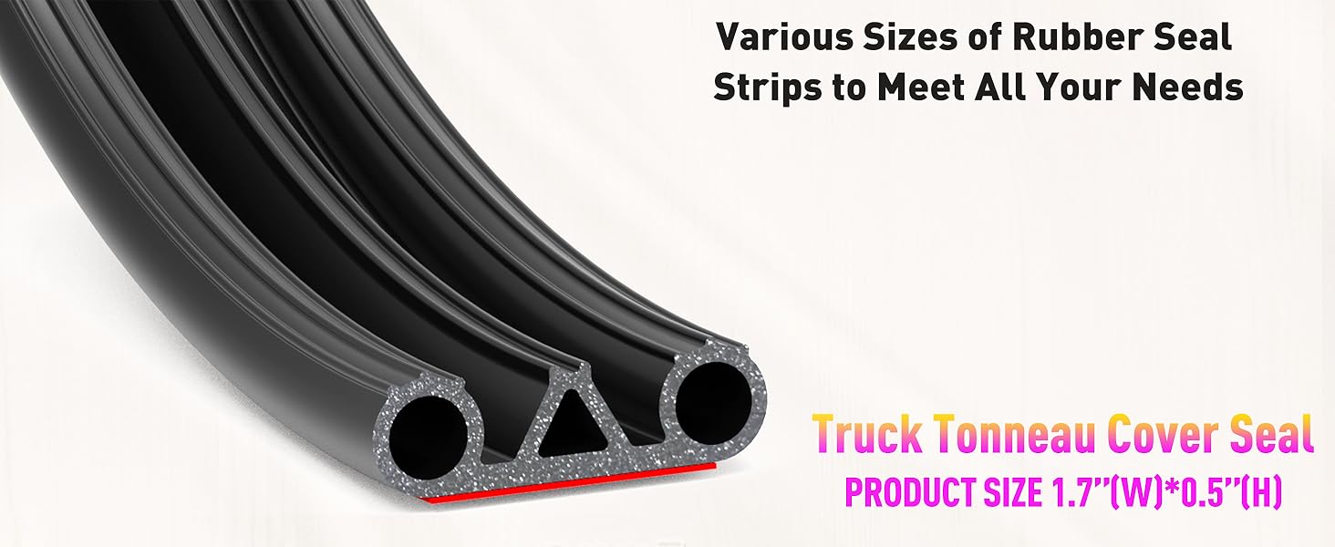 CHUANJI Tonneau Cover Seal,Adhesive Tailgate Seal for