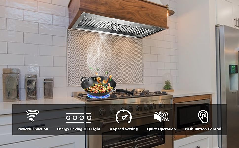 48inch Range Hood Insert with Inline Remote Blower, CT