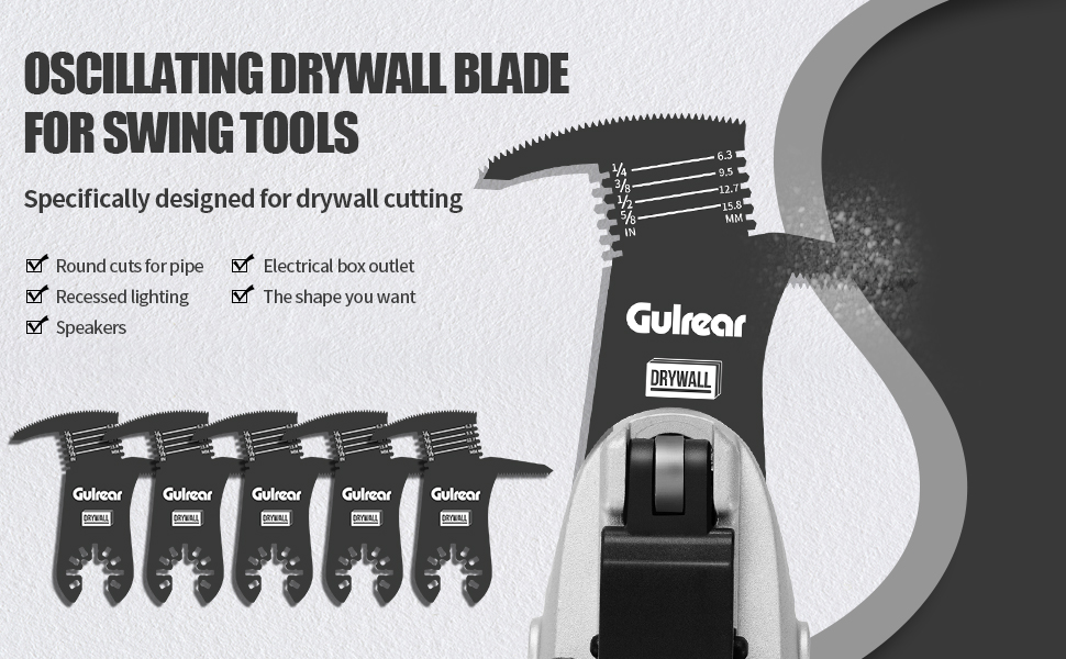 5 Pack Oscillating Drywall Blade for Swing Tools, Multifunction