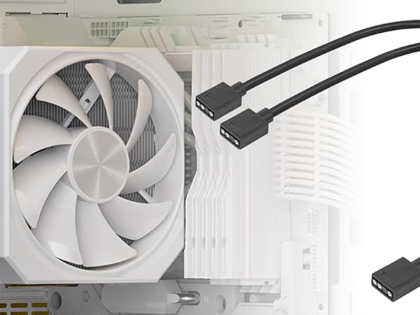 Amazon.co.jp: upHere ARGBファン用電源ケーブル 2分岐ケーブル