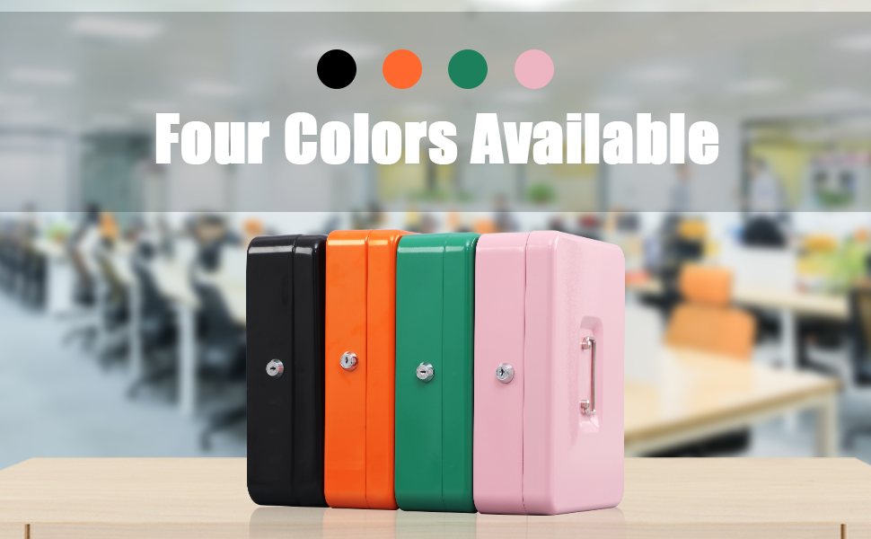 KYODOLED Metal Cash Box with Money Tray and Lock,Money Box with Cash Tray,Cash