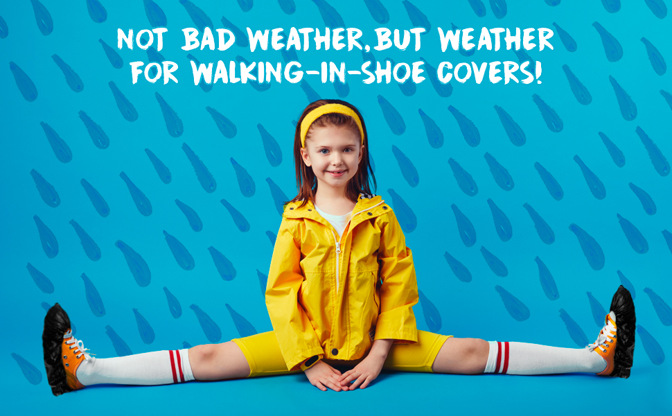 ABC Kids Waterproof Shoe Covers for Indoors, Outdoors 6 x 12.5 inch