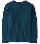 The Children's Place boys Long Sleeve Thermal Henley Shirt