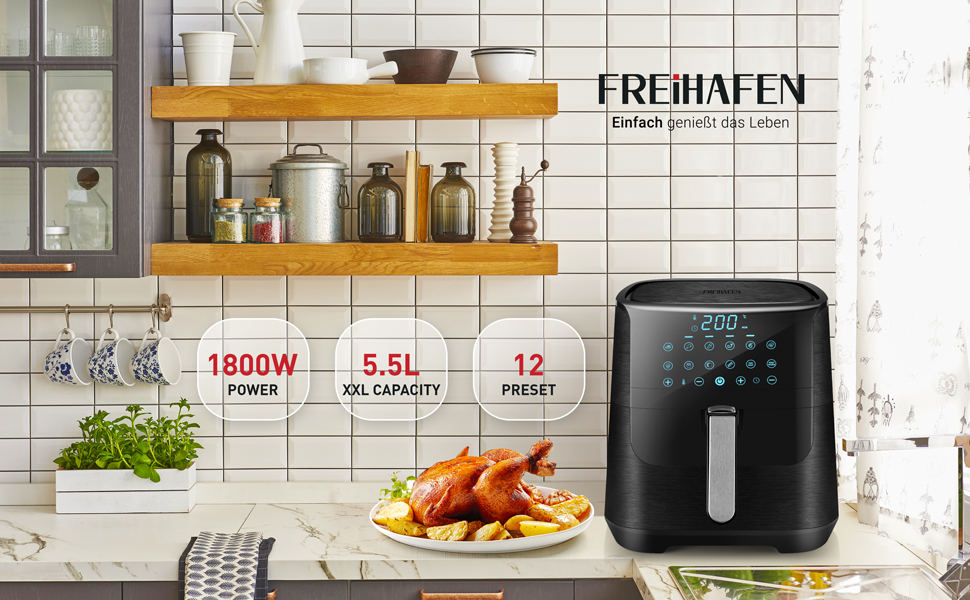 Heißluftfritteuse 5,5L XXL