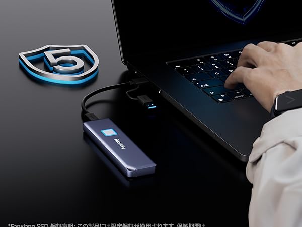 Amazon | Fanxiang SSD 外付け【指紋認証搭載】ポータブル USB
