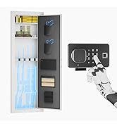 Superday 4-6 in Wall Guns Safes with Electronic Fingerprint Lock, Quick Access Locking Gun Cabine...
