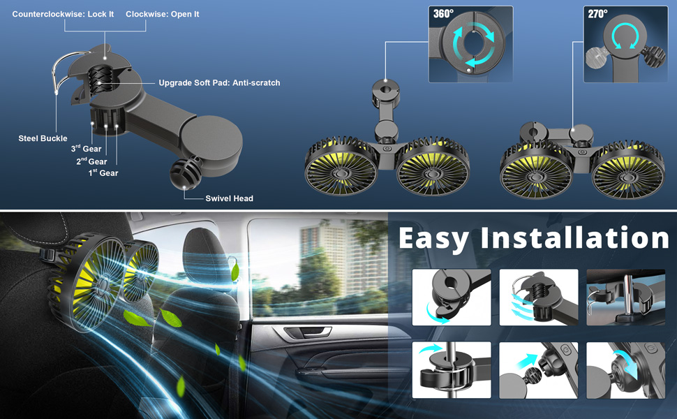 car fans that blow cold air car window fan ventilador para carro fan for car