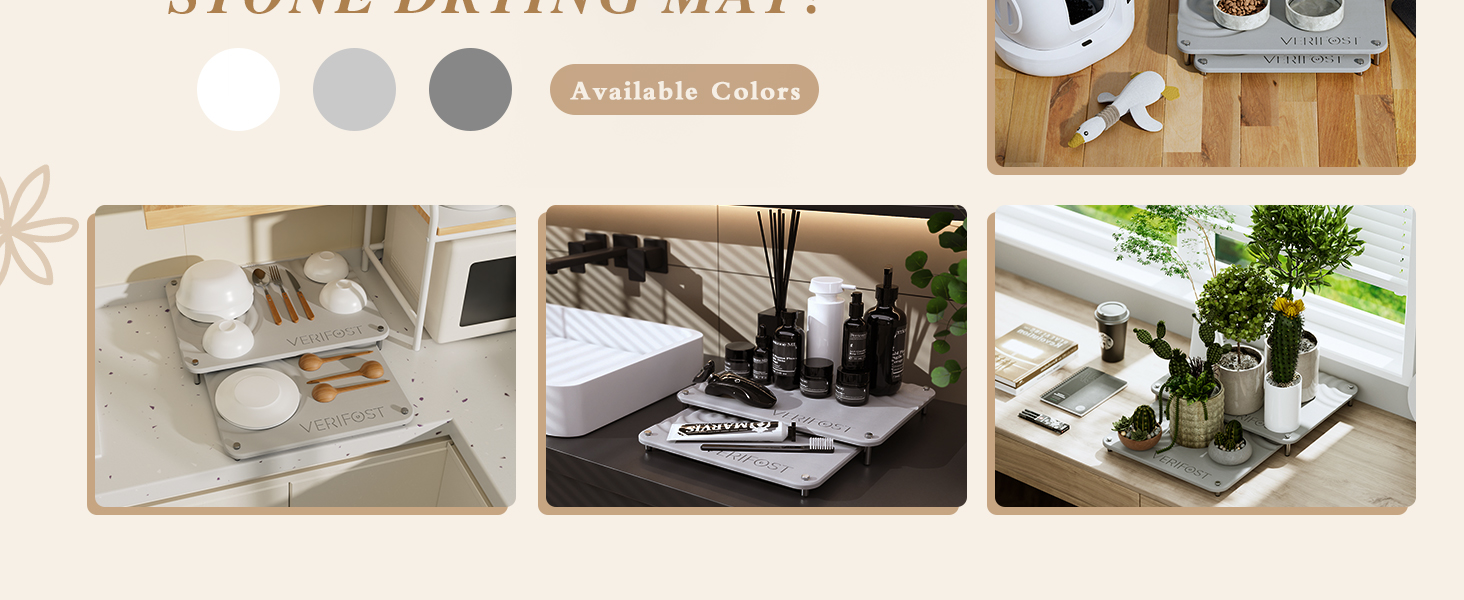 stone dish drying mat