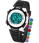 Juboos Kids Digital Watch for Boys Girls 5-18, 7 Colors LED Light Kids Sports Outdoor Wristwatch,...