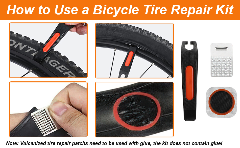 Oumers Bicycle 26Piece Tire Repair Tools, Bike Tire Patch Repair Kit