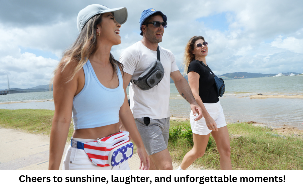 Grey Fannypack Cheers to sunshine laughter and unforgettable moments 