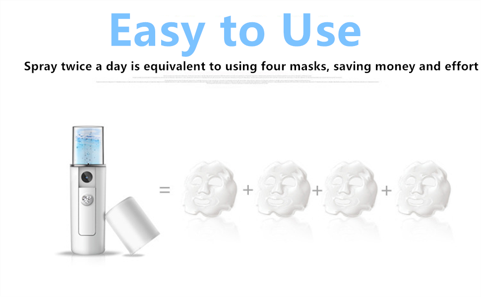 Nano Facial Mister,Mini Facial Steamer Handy Spray Atomization Portable