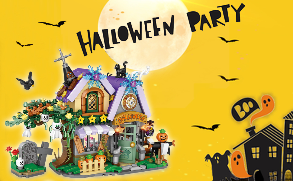 libergarden Halloween Haunted House Kits, 783 Pcs Ghost