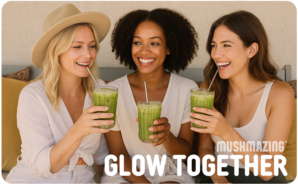 Mushmazing Mushroom Matcha Powder Ceremonial Grade, Japanese Green Tea, Lions Mane and Ashwagandha