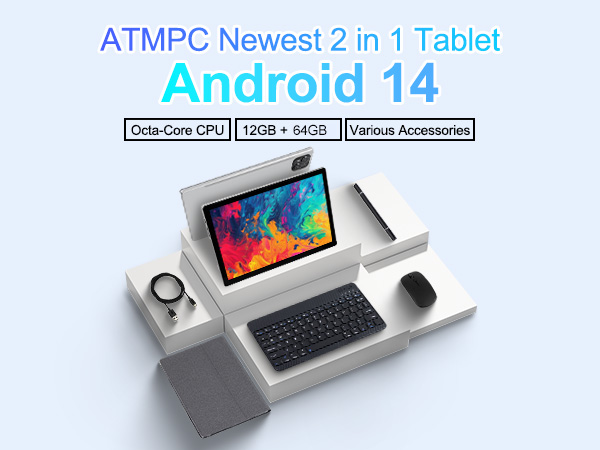 新品未開封 ATMPC Android14 タブレット 10.1インチ 128G 楽天市場】Android14 タブレット PC 本体 10インチ 本体 2024