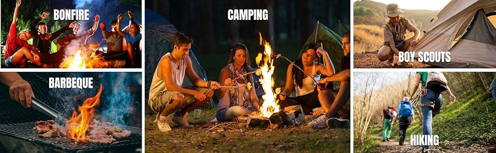 fire starters for camping, hiking, BBQ, boy scouts and bonfires