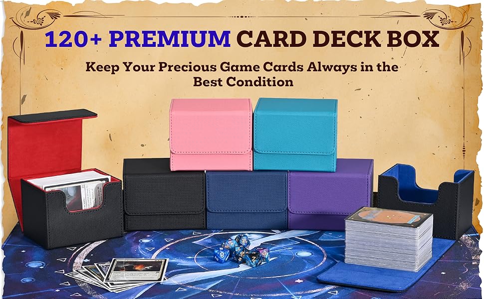 ZLCA Card Deck Box for Trading Cards, MTG Commander Deck