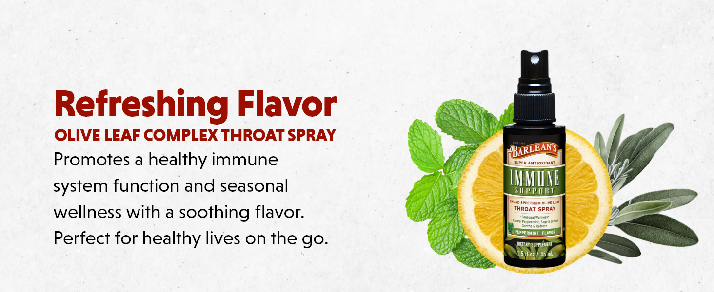 immune support herbs, olive leaf oil, dry throat relief, dry throat spray,