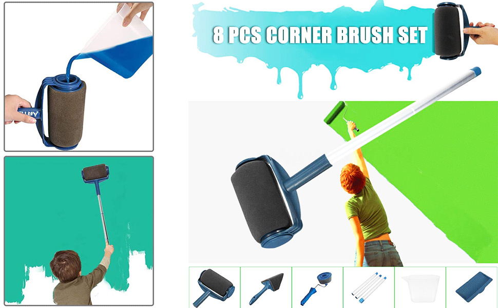 True Face Paint Rollers for Walls and Ceilings Paint Runner Pro 8 Pcs