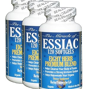Essiac Soft Gels, 3 Bottles of 8 Herb Essiac Tea