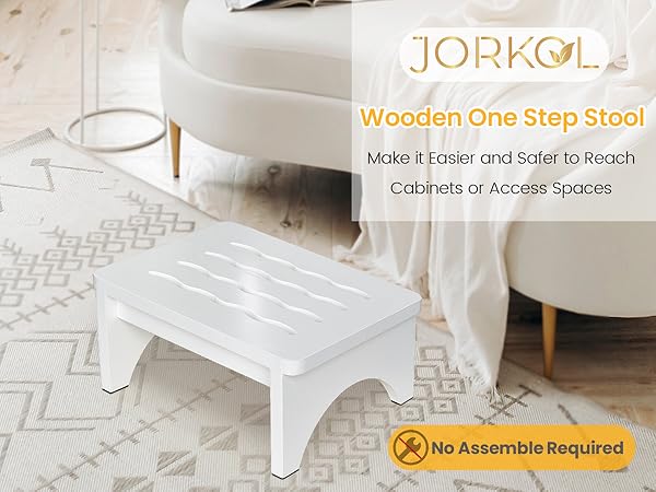 Amazon.com: Jorkol Wooden Step Stool for Adults, One Step