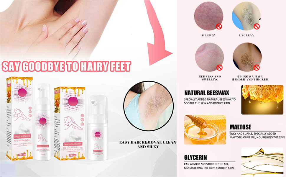 Gentle Beeswax Hair Removal Mousse