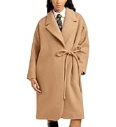 AMEBELLE Wool Blend Winter Coats for Women Casual Belted Trench Coat Notch Lapel Peacoat Warm Fal...