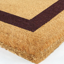brown single border doormat