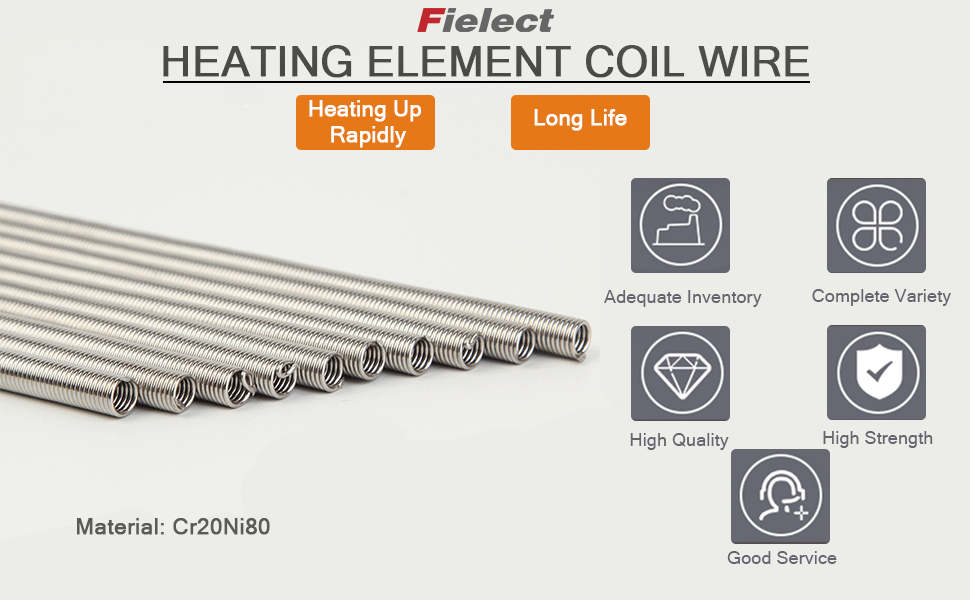 Fielect Heating Element Coil Wire 220V 1200W Resistance