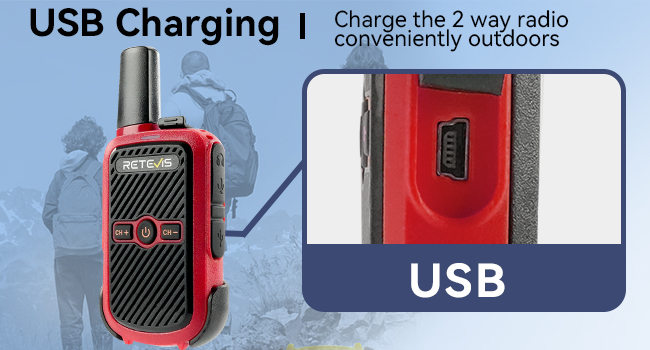 walkie talkies for adults two way radio mini long range rechargeable clear sound compact body