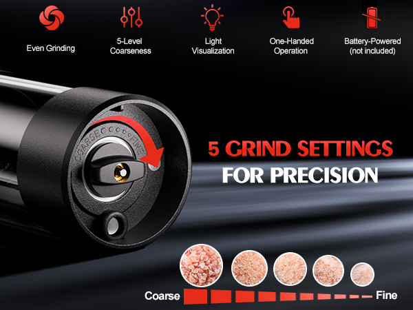 electric salt and pepper grinder set