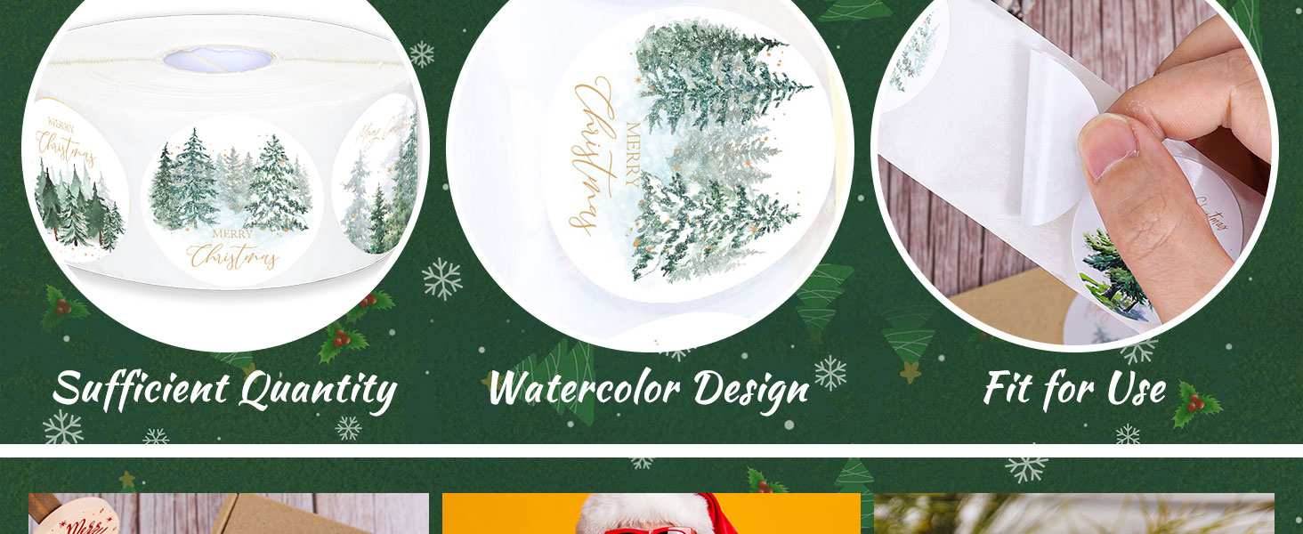 Merry Christmas Stickers Rol