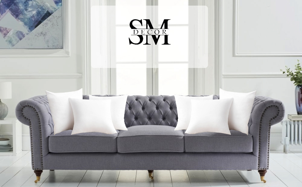 SM Decor Cushion Inserts (Pack of 2), 50 x 50 cm (20 x 20 inch) Cushion