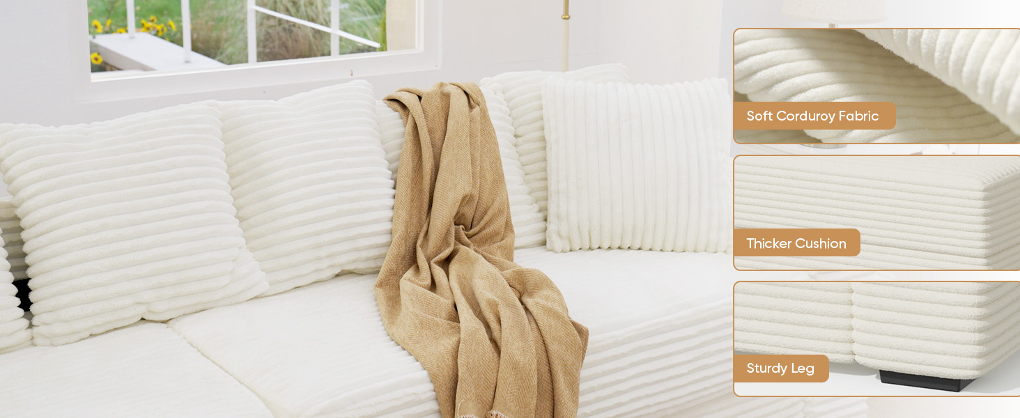 Luxanimarion 111‘’ Cloud Sectional Couch