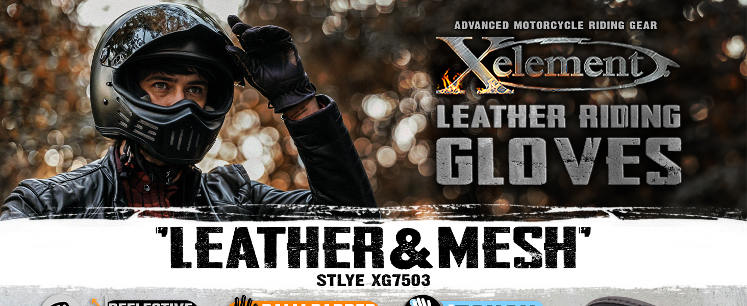 advanced motorcycle riding gear xelement leather riding gloves rider men man boy