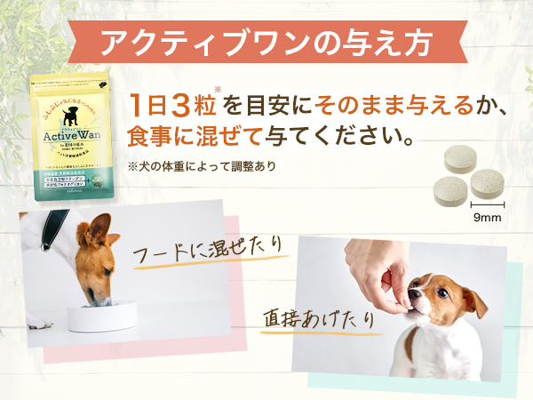 ActiveWan 犬用サプリメント 45粒入り Amazon | アクティブワン（45粒 / 1袋） 犬用 関節サプリ 健康
