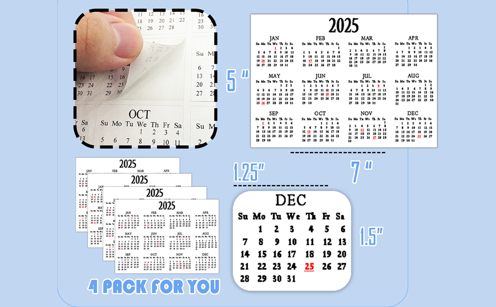 Amazon.com: 2025 Calendar Stickers Labels 5 * 7 Inch 2025 Mini Planner Calendar Stickers Removable Monthly Planner Schedule Decals Strips for Notebooks & Journals(4 Pack) : Office Products amazon-com-2025-calendar-stickers-labels-5-7-inch-2025-mini-planner-calendar-stickers-removable-monthly-planner-schedule-decals-strips-for-notebooks-journals-4-pack-office-products