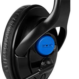 black blue headset