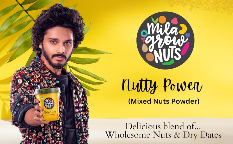 Milagrow Nuts Nutty Power (Mixed Nuts Powder) 250g Roasted Snacks