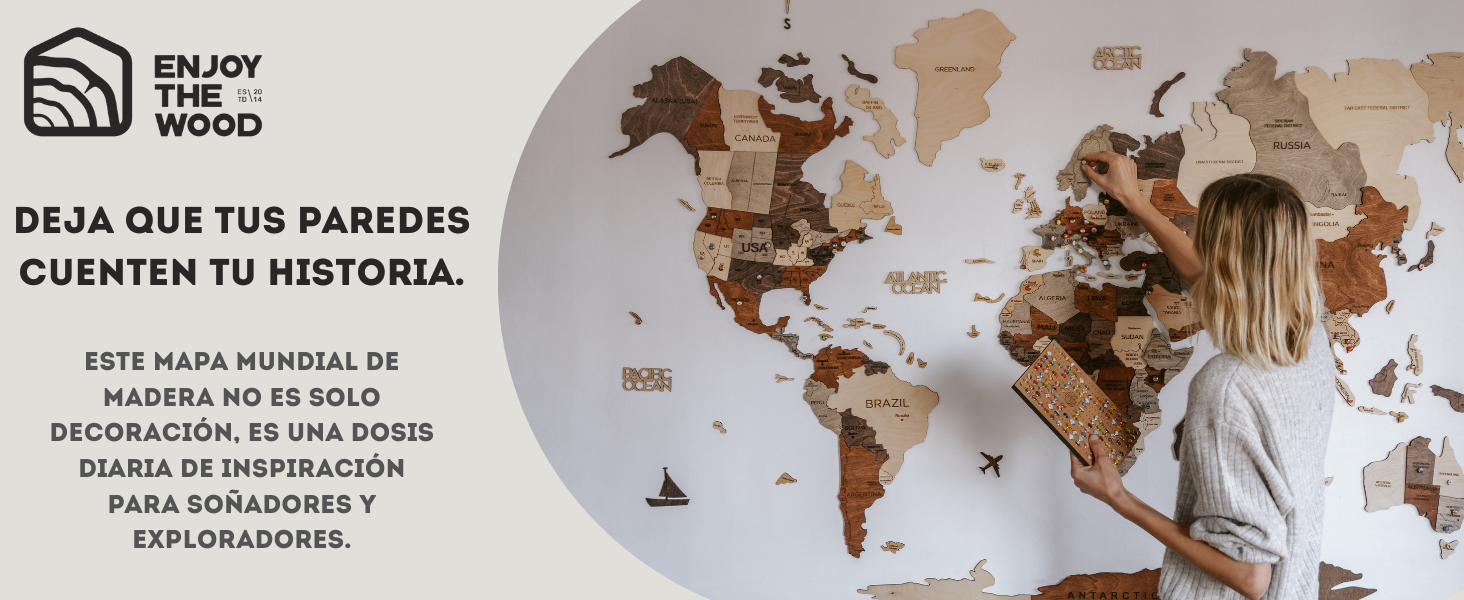El texto dice «ARTE REAL PARA BARRERAS, PUERTA DE ENTRADA A LA HISTORIA». Ilustración o ilustración de un mapa mundial en tonos sepia con estilo antiguo.