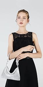 silver rhinestone purse 