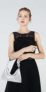 silver rhinestone purse