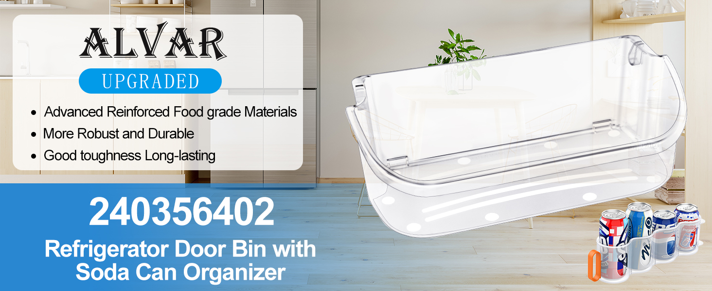 UPGRADED 240356402 Refrigerator Door Bin Compatible with