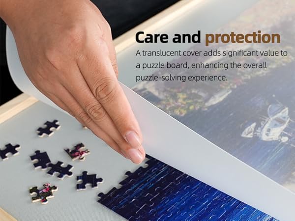 Puzzle table with cover