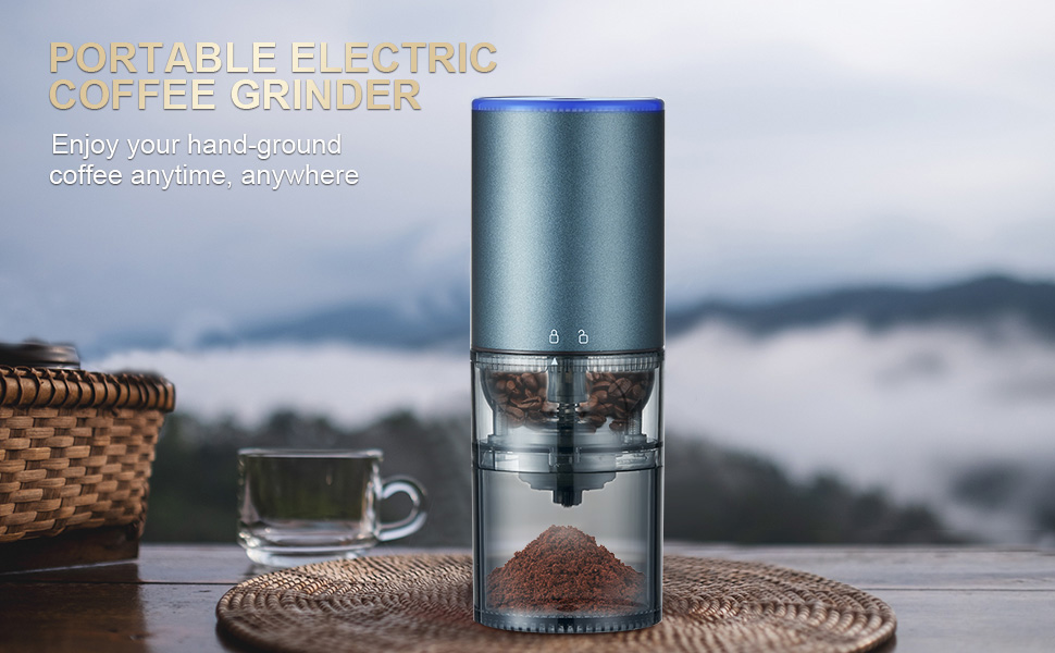 PARACITY Coffee Grinder Electric Burr, Small Cordless