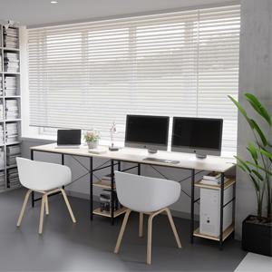 DELA DISCOUNT 6c7ae25c-a81b-44e5-b742-da58d59b0a70.__CR0,0,300,300_PT0_SX300_V1___ Bestier L Shaped Desk with Shelves 95.2 Inch Reversible Corner Computer Desk or 2 Person Long Table for Home Office Large Gaming Writing Storage Workstation P2 Board with 3 Cable Holes, Gray  