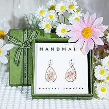 real flower earrings
