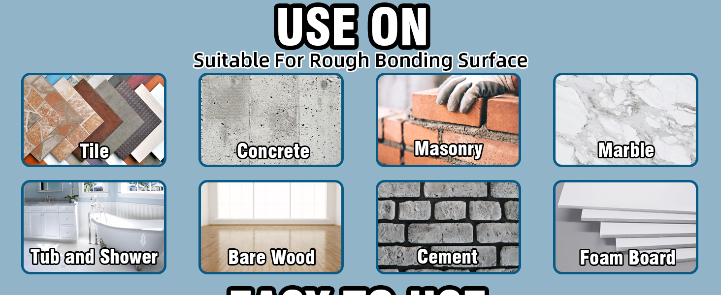 Construction Adhesive Heavy Duty, Cement Glue for Concrete, Tile