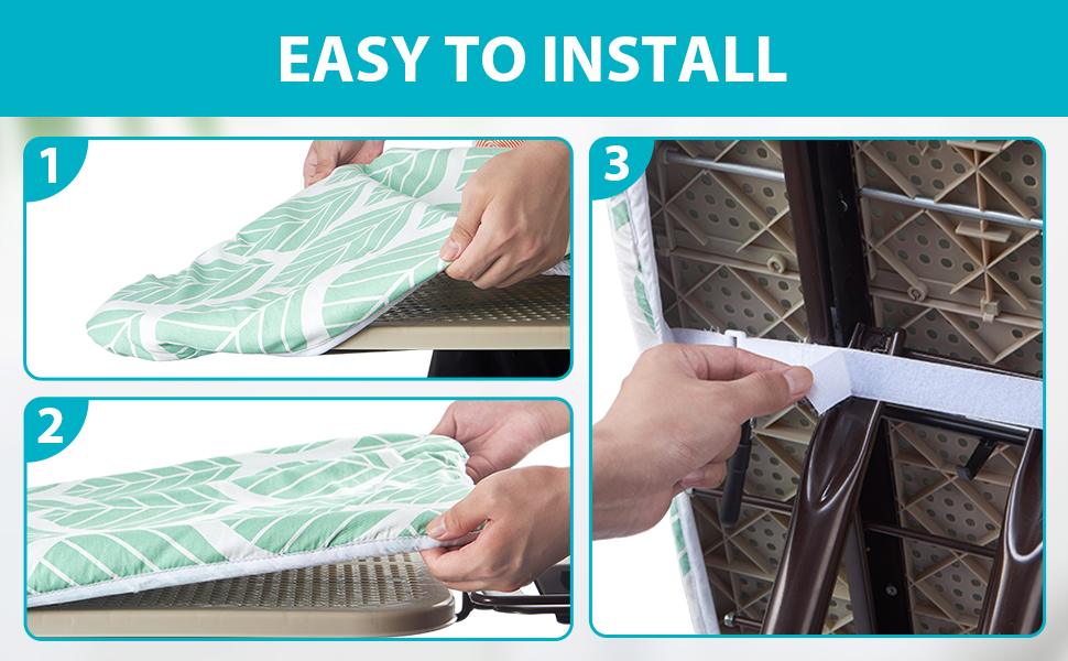 Seiritex Wide Ironing Board Cover and Pad 18 x 49 inch Heat