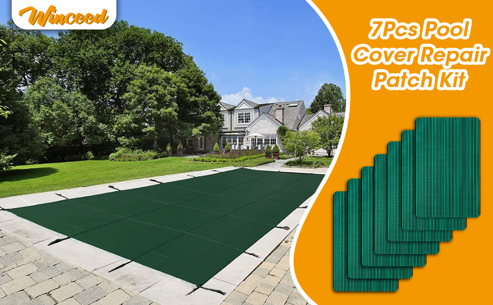 7Pcs Pool Safety Cover Patch, Swimming Pool Safety Cover